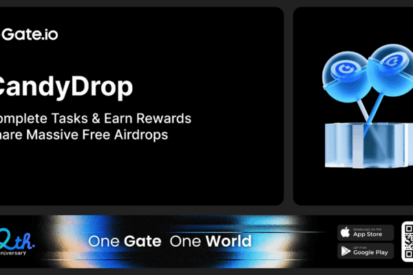 Major Debut: Gate.io Introduces CandyDrop Airdrop Platform with Free Tokens Up for Grabs